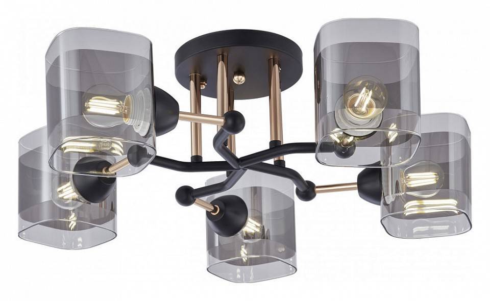 Потолочная люстра Arte Milano AMALFI 5 ламп 324308/5 BK+FG