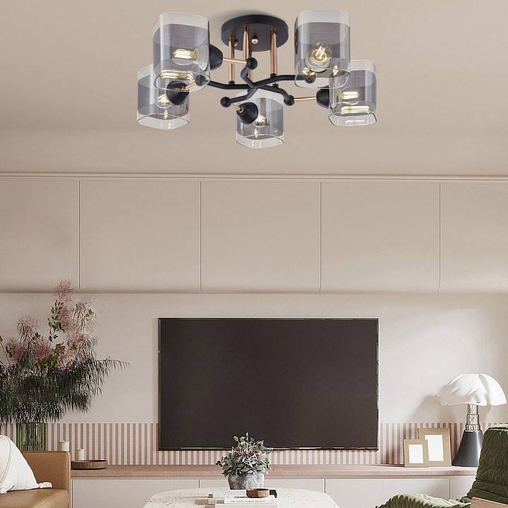 Потолочная люстра Arte Milano AMALFI 5 ламп 324308/5 BK+FG