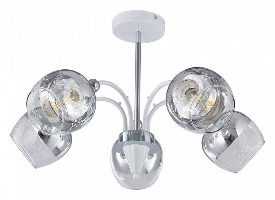 Люстра на штанге Arte Milano Napoli 5 ламп 326008/5A WH+CR