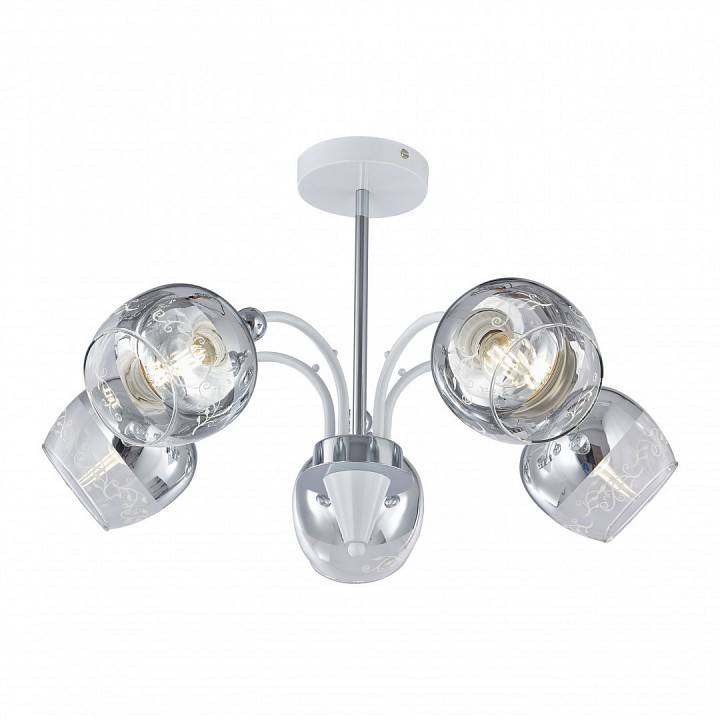 Люстра на штанге Arte Milano Napoli 5 ламп 326008/5A WH+CR
