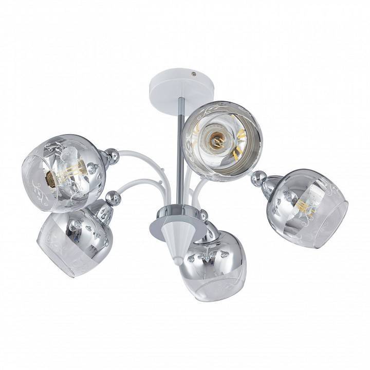 Люстра на штанге Arte Milano Napoli 5 ламп 326008/5A WH+CR