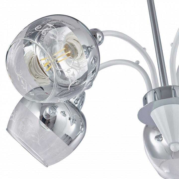 Люстра на штанге Arte Milano Napoli 5 ламп 326008/5A WH+CR