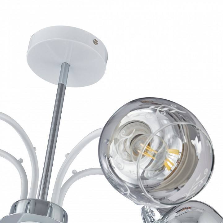 Люстра на штанге Arte Milano Napoli 5 ламп 326008/5A WH+CR