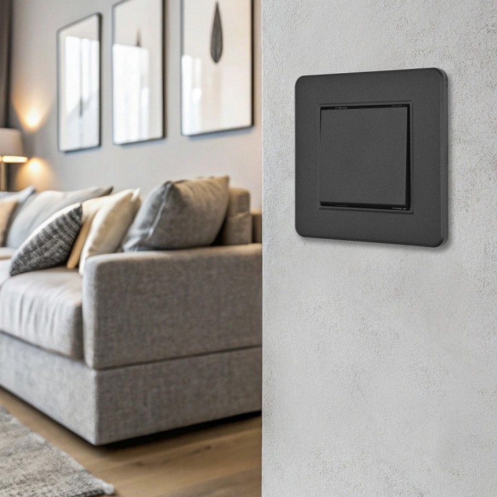 Выключатель одноклавишный Arte Milano SET16-1 SET16-1-30-1 black