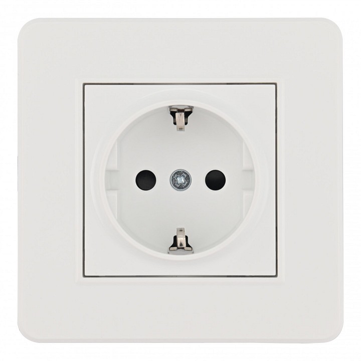 Розетка с заземлением и со шторкой Arte Milano SET16-1 SET16-1-40-1 white