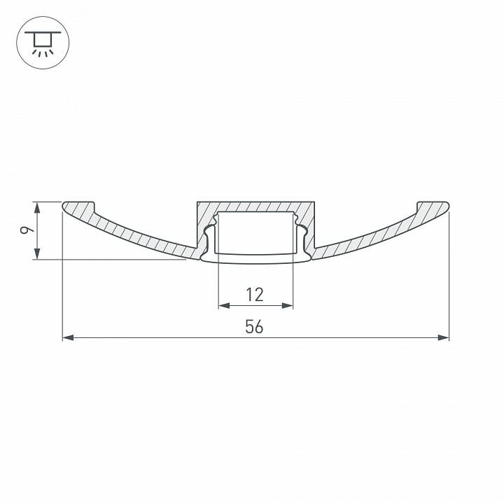 Профиль для ступеней Arlight ARH-FLAT-2000 ANOD 016149