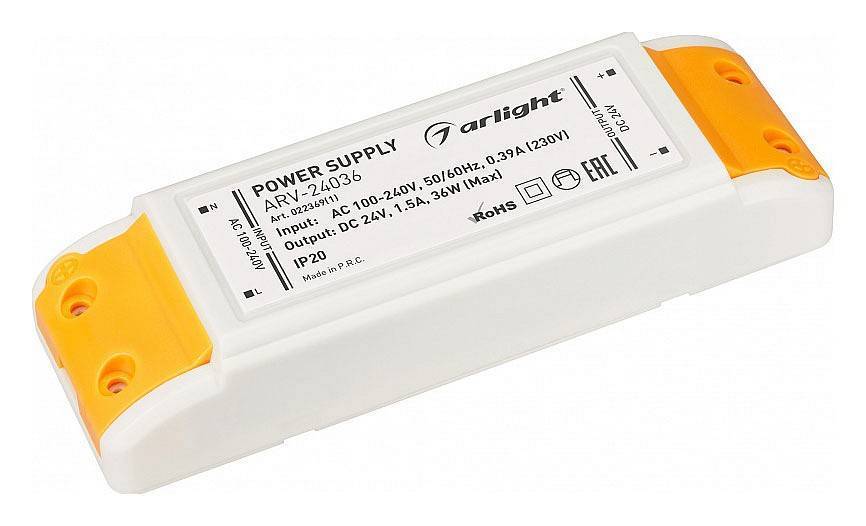 Блок питания Arlight ARV-24036 36 Вт 24 В 022369