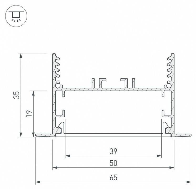 Соединитель угловой T-образный накладной Arlight S-LUX 030128