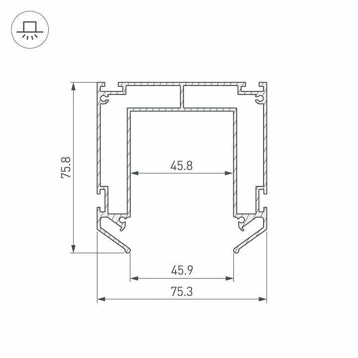 Профиль-держатель Arlight MAG-45 032752(2)