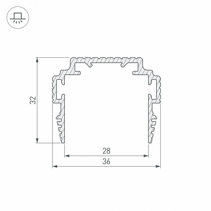 Профиль-держатель встраиваемый Arlight PLS 035011