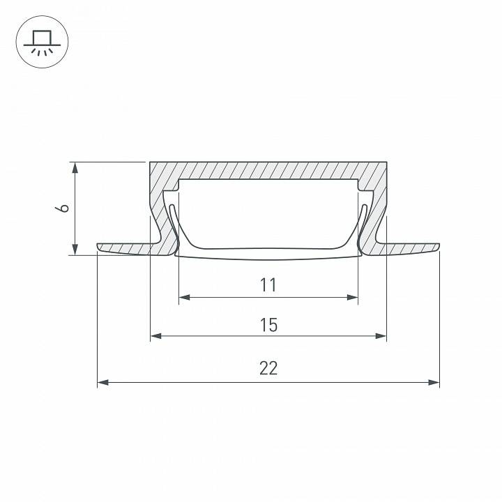 Профиль встраиваемый Arlight MIC 038688