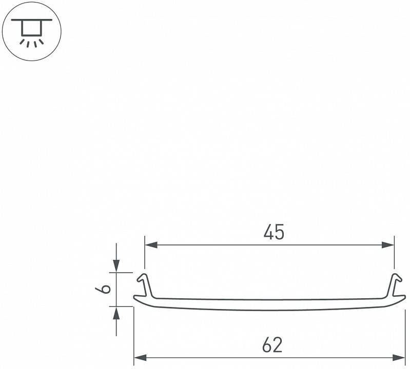 Рассеиватель Arlight Stretch-S-50-Ceil-Center-50 м 045379