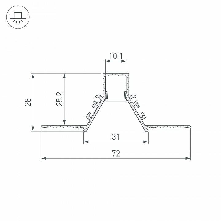 Профиль встраиваемый Arlight FANTOM 053030
