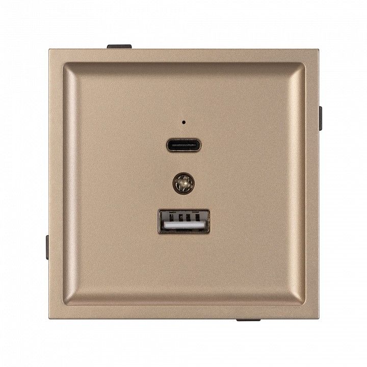 Розетка 2хUSB type A и C без рамки Arlight SCT-TENDO 054097