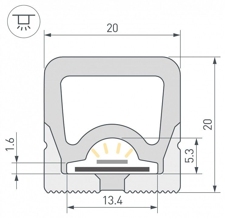 Профиль накладной гибкий Arlight WPH-FLEX 062837