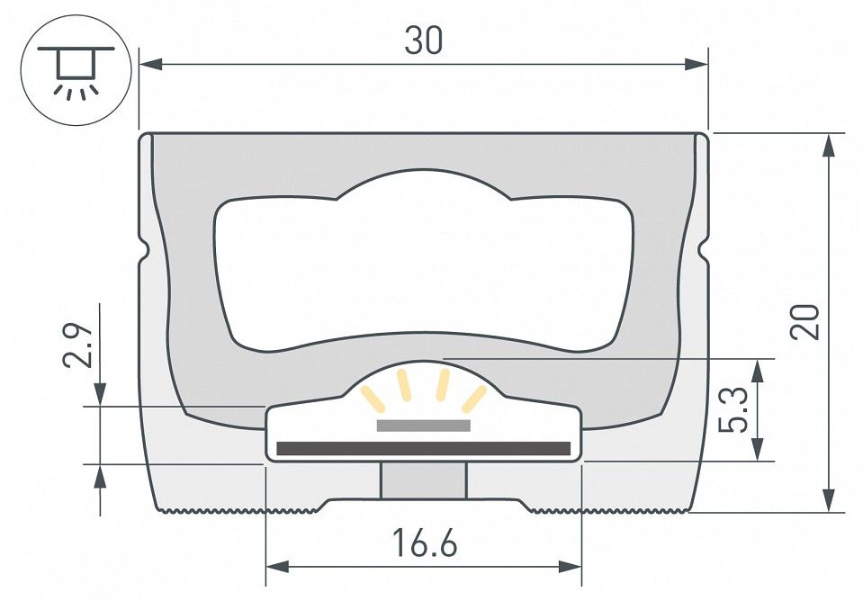 Профиль накладной гибкий Arlight WPH-FLEX 062838