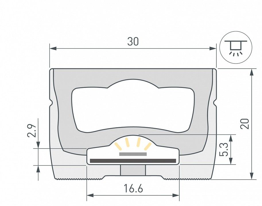 Профиль накладной гибкий Arlight WPH-FLEX 062840