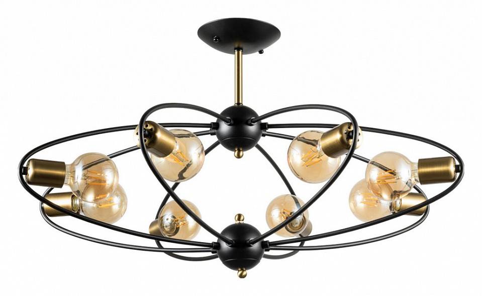 Люстра на штанге Arte Lamp Glasgow 8 ламп A1963PL-8BK