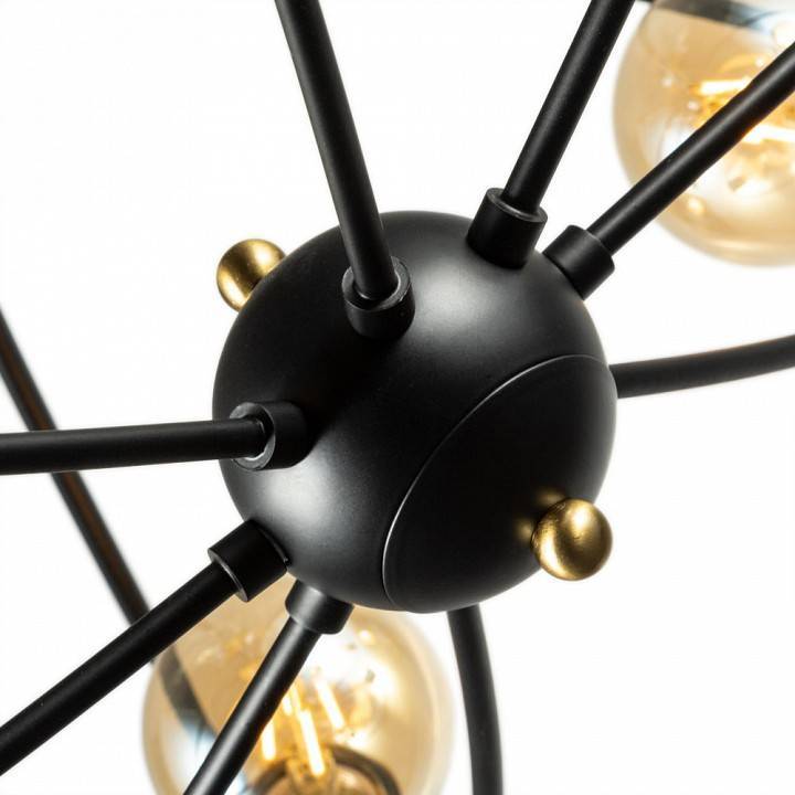 Люстра на штанге Arte Lamp Glasgow 8 ламп A1963PL-8BK