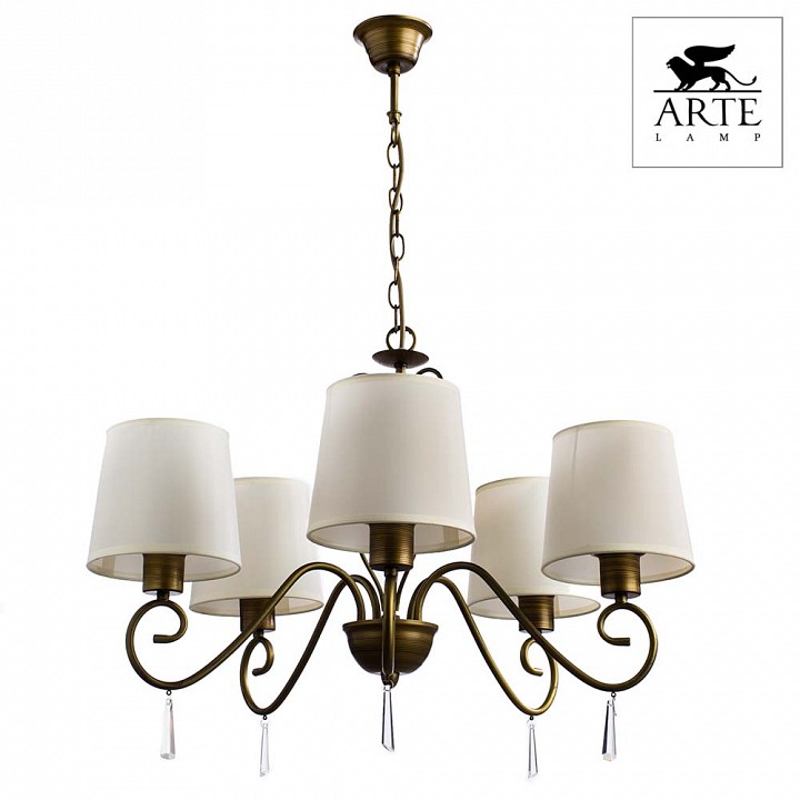 Подвесная люстра Arte Lamp Carolina 5 ламп A9239LM-5BR