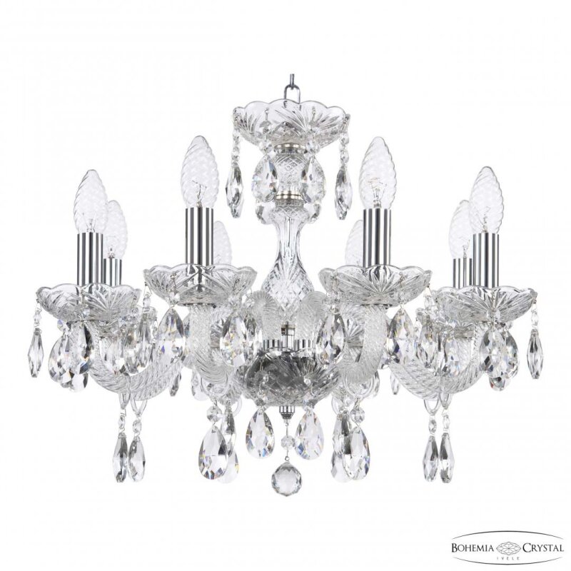 Подвесная люстра Bohemia Ivele Crystal 117 117/8/165 Ni