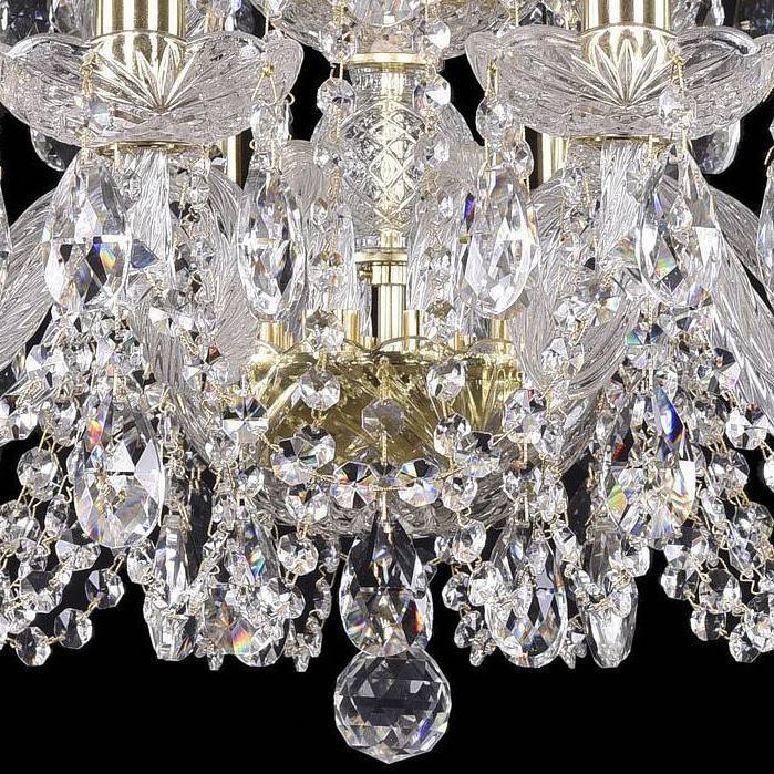 Подвесная люстра Bohemia Ivele Crystal 1402 1402/10+5/195/2d/G
