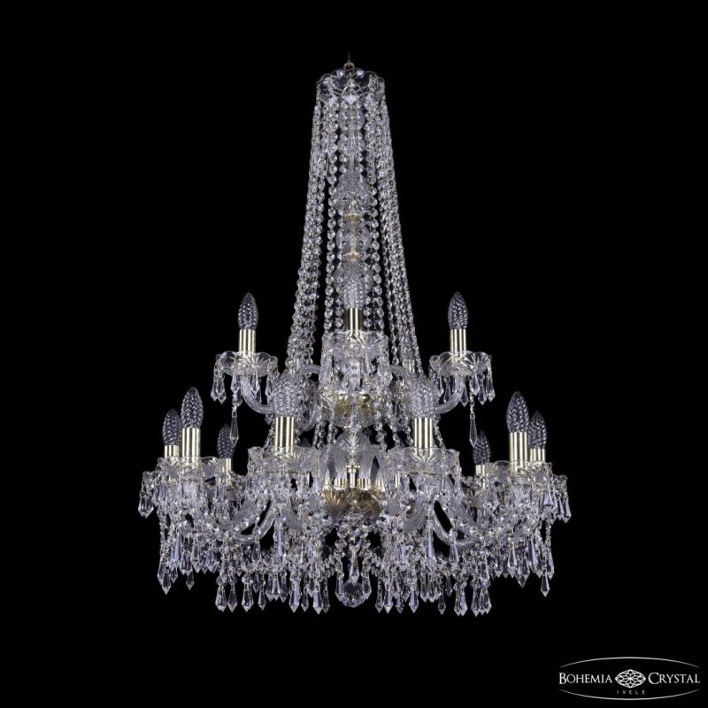 Подвесная люстра Bohemia Ivele Crystal 1403 1403/10+5/240/h-92/2d G