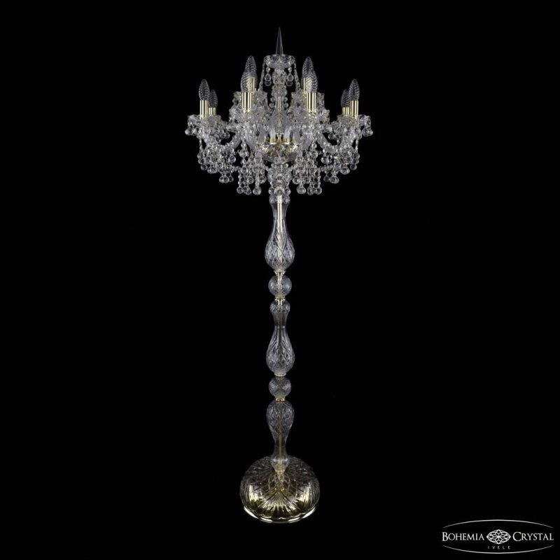 Торшер Bohemia Ivele Crystal 1409 1409T1/8+4/195-165 G