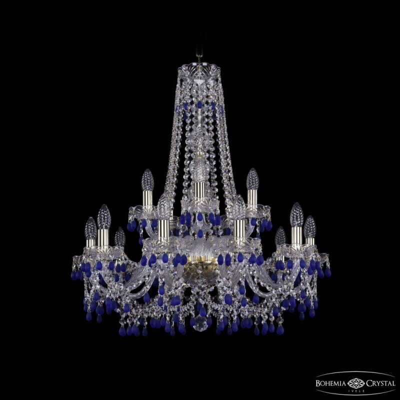 Подвесная люстра Bohemia Ivele Crystal 1410 1410/10+5/240/h-75 G V3001