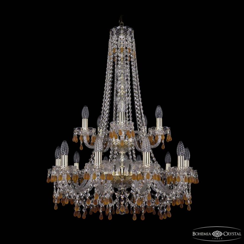 Подвесная люстра Bohemia Ivele Crystal 1410 1410/10+5/240/h-91/2d G V1003