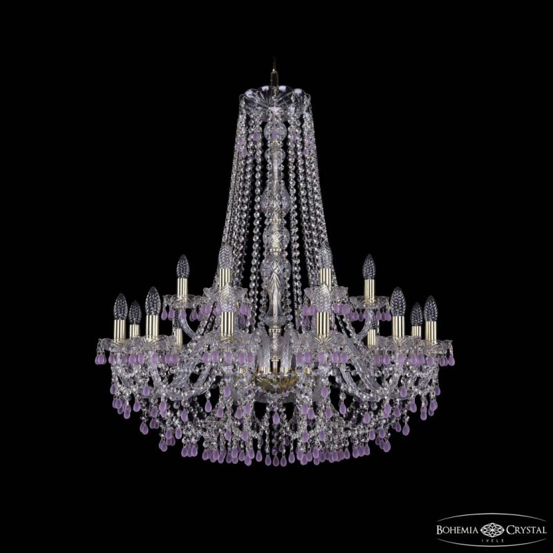 Подвесная люстра Bohemia Ivele Crystal 1410 1410/12+6/300/h-95 G V7010
