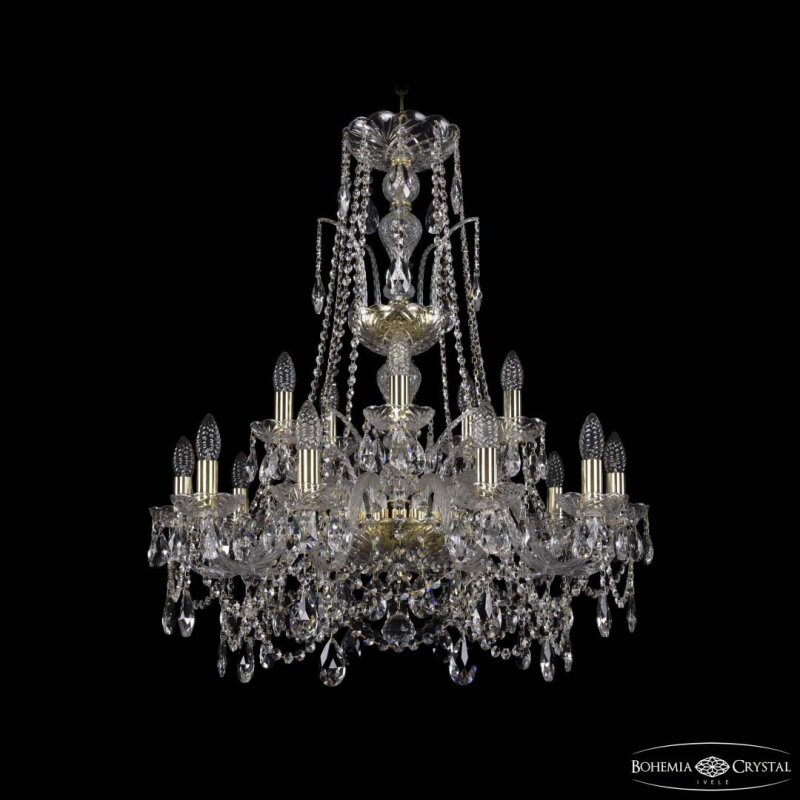Подвесная люстра Bohemia Ivele Crystal 1411 1411/10+5/240/XL-86 G