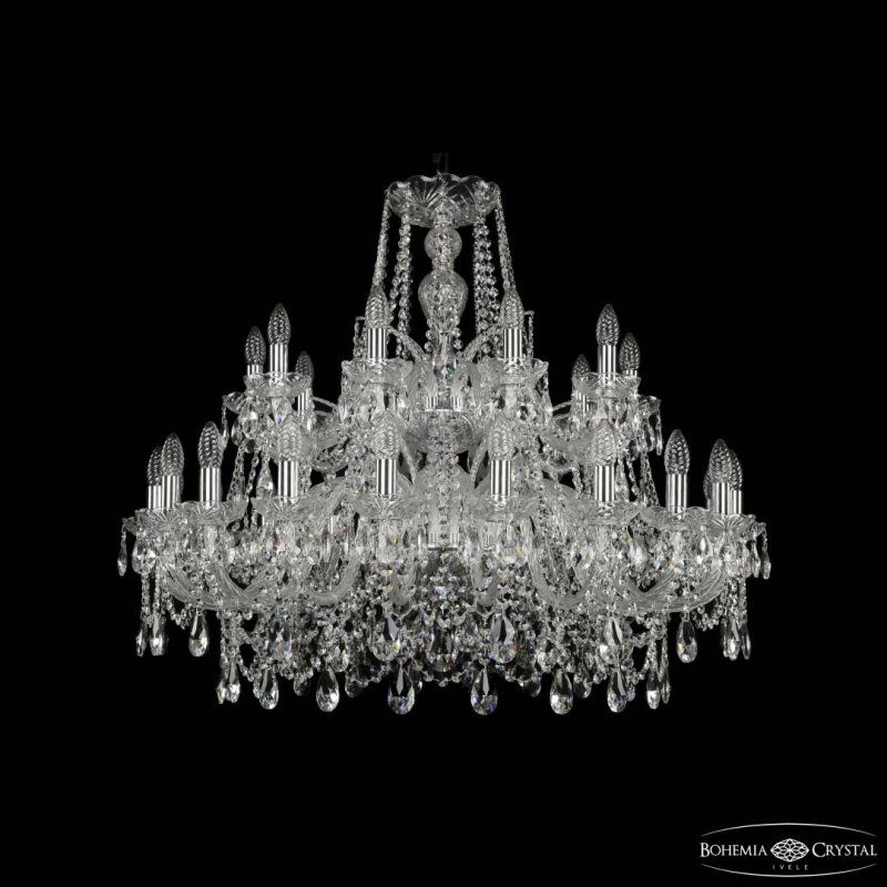 Подвесная люстра Bohemia Ivele Crystal 1411 1411/20+10/360/2d Ni