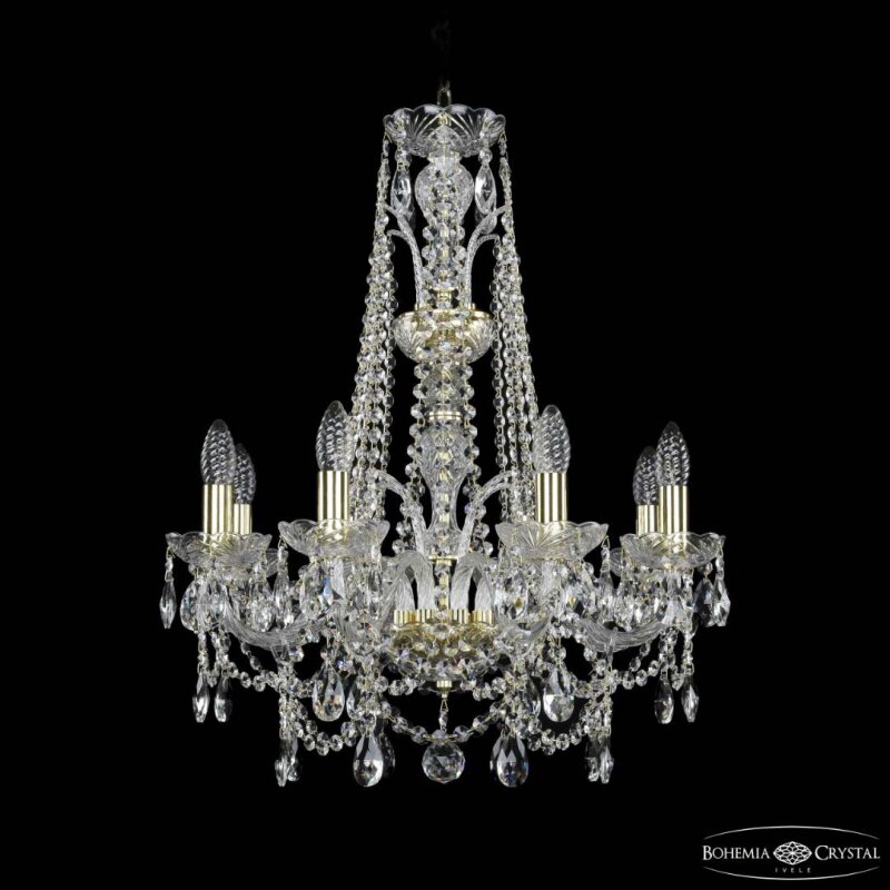 Подвесная люстра Bohemia Ivele Crystal 1411 1411/8/195/XL-65 G