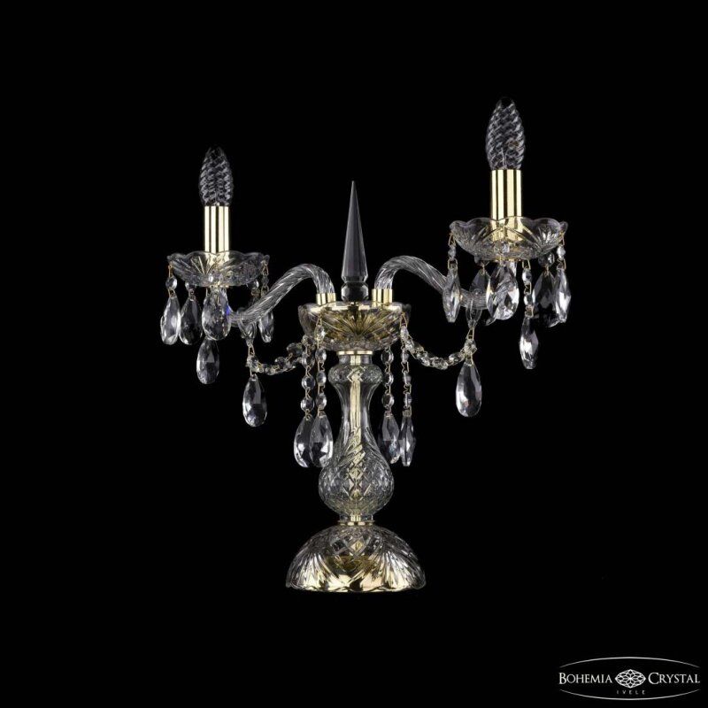 Настольная лампа декоративная Bohemia Ivele Crystal 1415 1415L/2/141-39 G