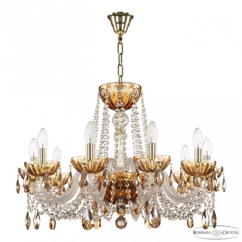 Подвесная люстра Bohemia Ivele Crystal 5402 5402/10/240 G Amber/M-1H K721