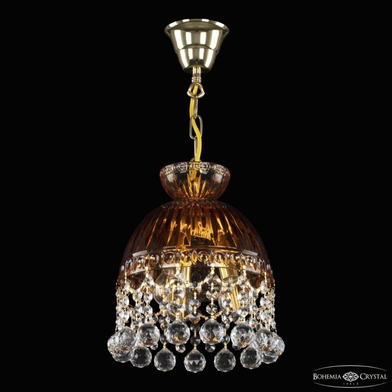 Подвесная люстра Bohemia Ivele Crystal 5478 5478/22 G Amber/M-1G Balls