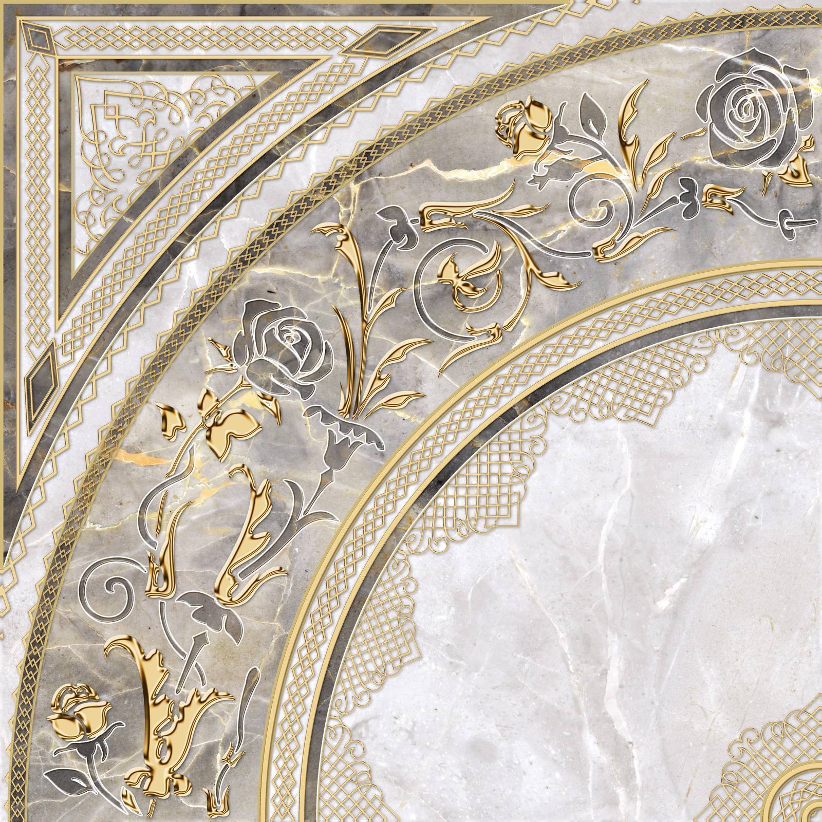 Декор Alma Ceramica Isida 418x418x8 мм DFU03ISI024