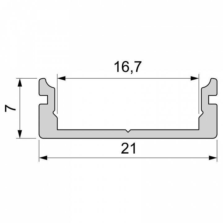 Профиль накладной Deko-Light AU-01-15 2000 мм белый 970065