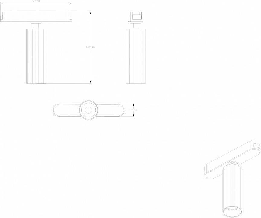 Светильник на штанге Denkirs AIR SPOT DK5370-BK
