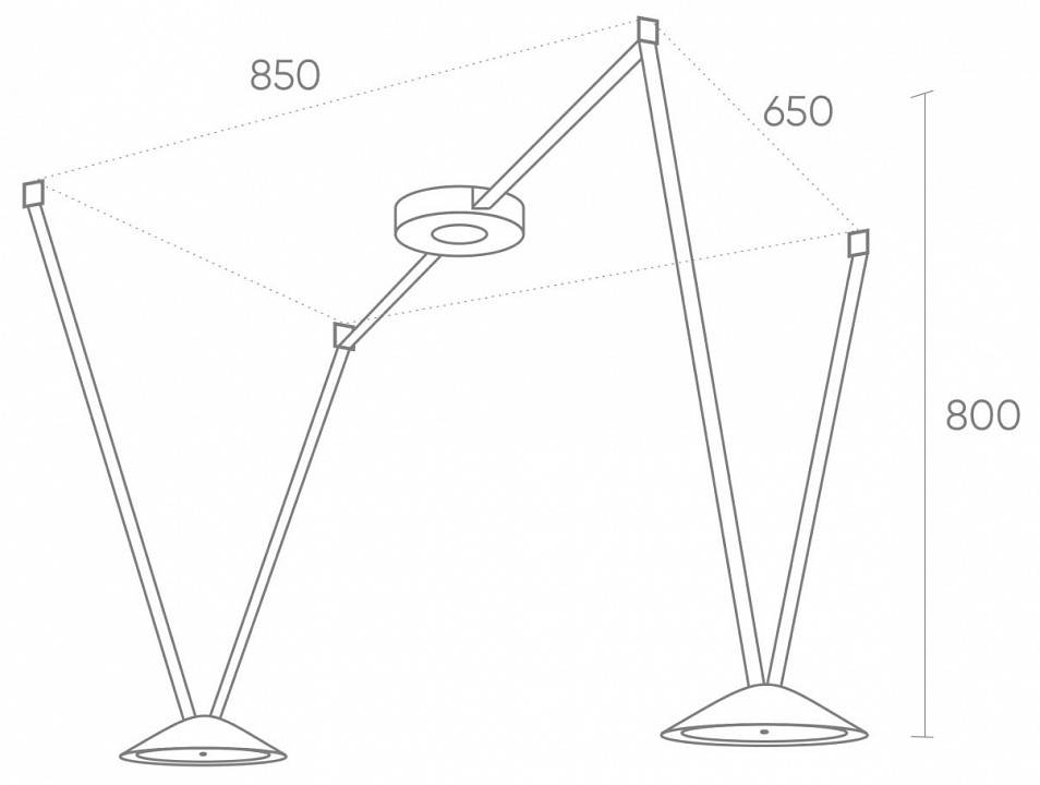 Комплект трековой системы Denkirs Belty SET светло-серый DK55SET03-02-LG
