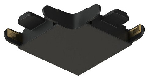 Соединитель угловой L-образный для треков накладных Denkirs AIR BASE TR5231-BK