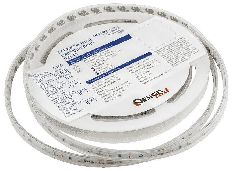 Лента светодиодная DesignLed DSG360 14.4 Вт/м 12 В IP65 DSG360-12-WW-65