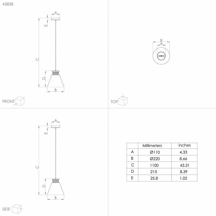 Подвесной светильник Eglo ПРОМО Twicken 43838