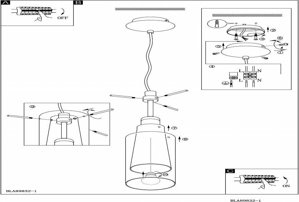 Подвесной светильник Eglo ПРОМО Pinto 89832