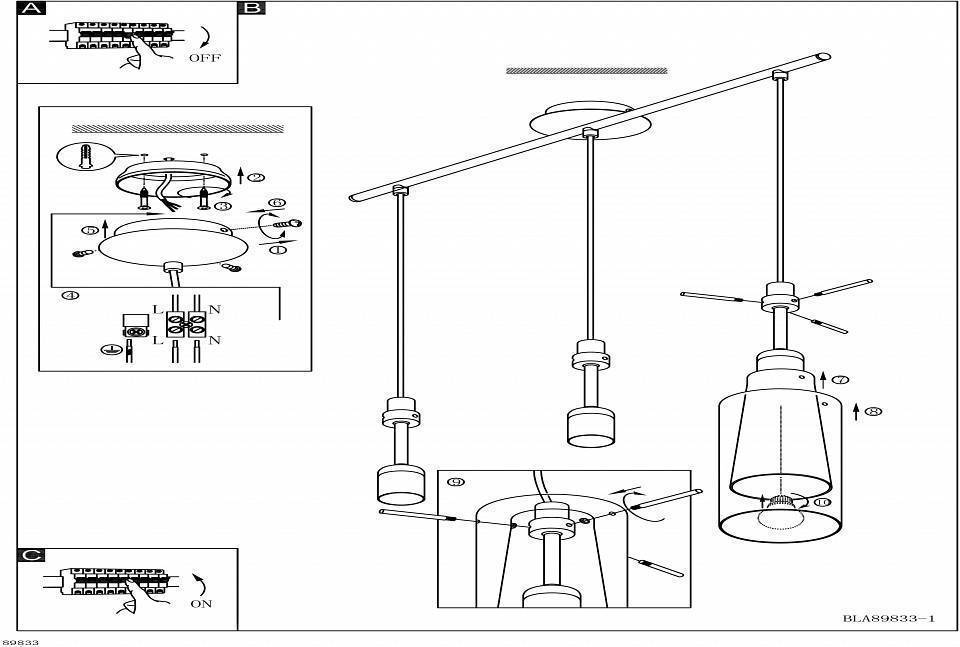 Подвесной светильник Eglo ПРОМО Pinto 89833