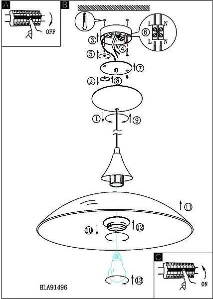 Подвесной светильник EGLO Lazolo 91496