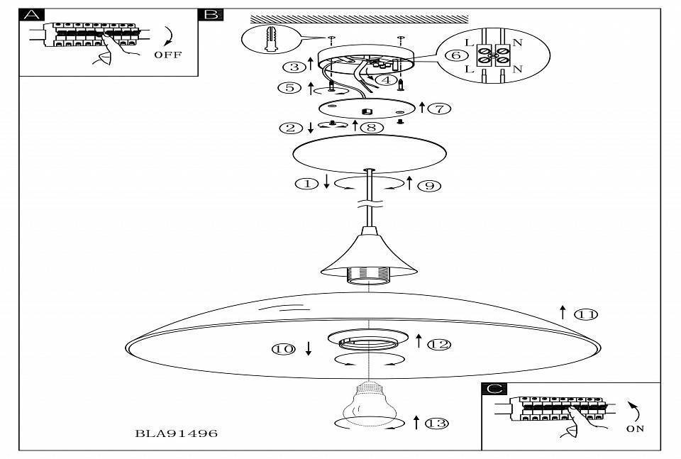 Подвесной светильник EGLO Lazolo 91496