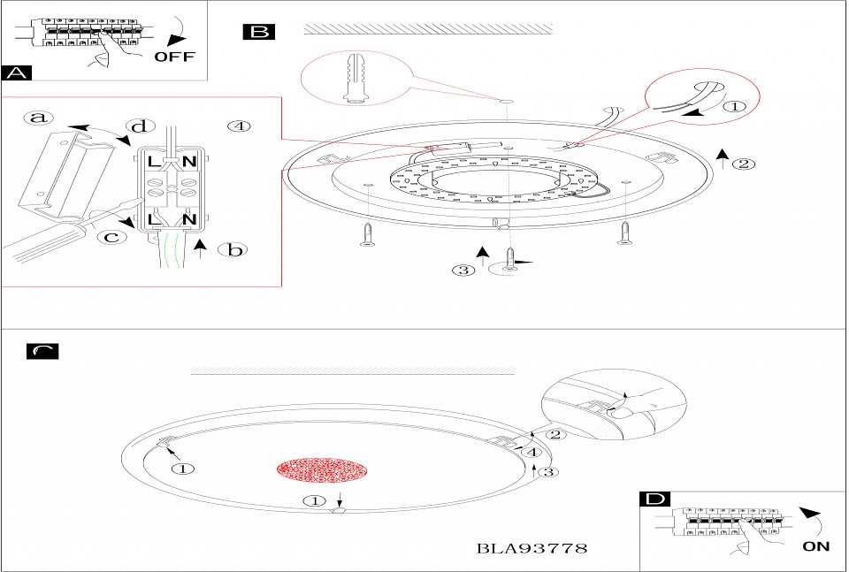 Светильник накладной Eglo Giolina круглый Ø 310 мм 12 Вт белый 93778