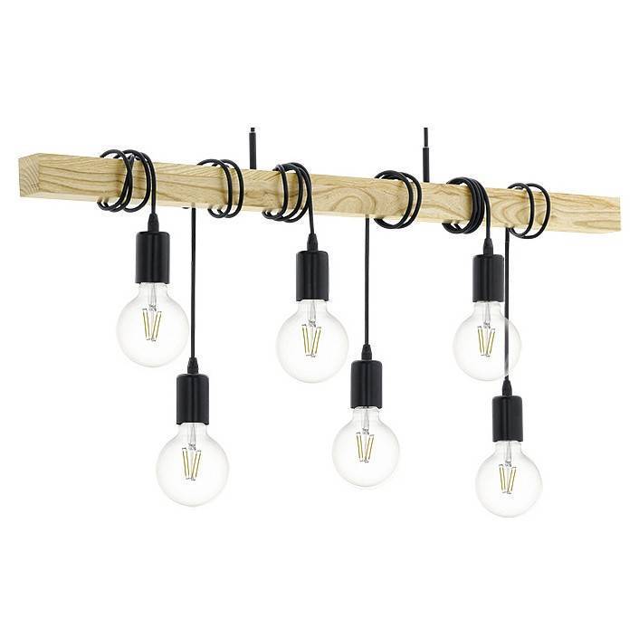 Подвесной светильник Eglo Townshend 6хE27 дерево/черный 95499